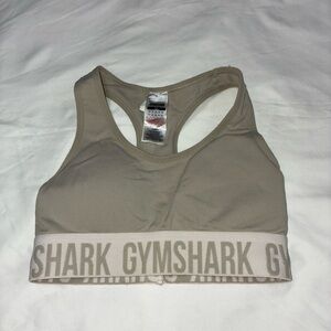 Gymshark Cream Colored Racerback Sport Bra Size XS